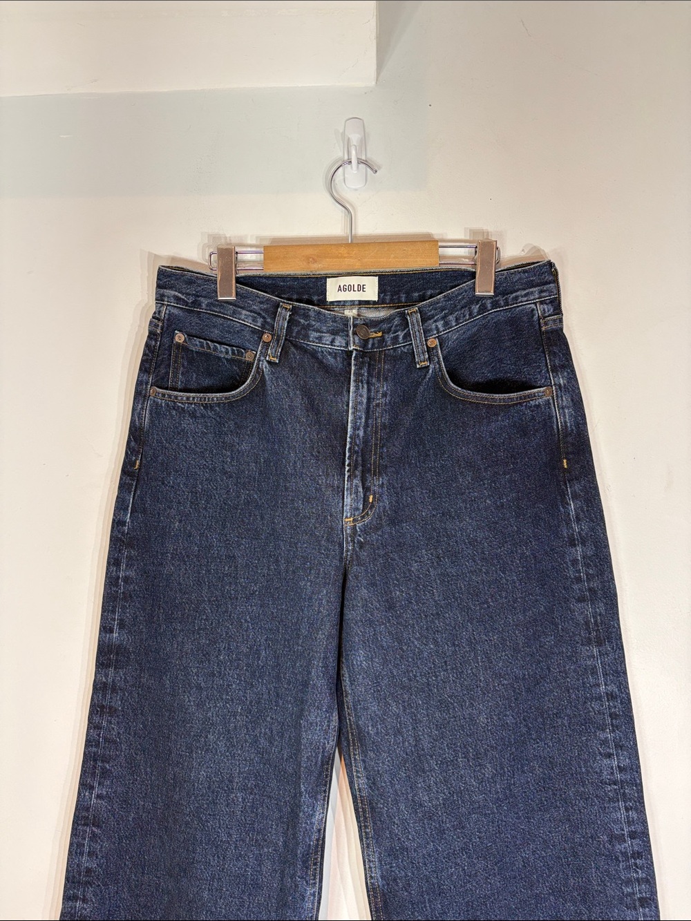 AGOLDE Low Curve Jeans Pendulum Wash Size 29 Wide Leg Barrel Denim - Picture 14 of 15